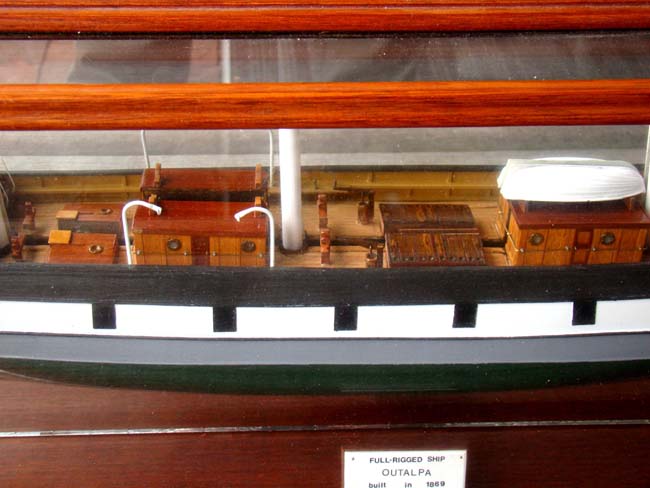 A cased model of the OUTLAPA, a three-masted ship built at Sunderland, England in 1869. — image 4